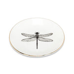 Dragonfly Small Dish with Gold Rim