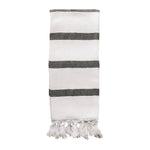 Turkish Cotton Hand Towel |  Black Stripes