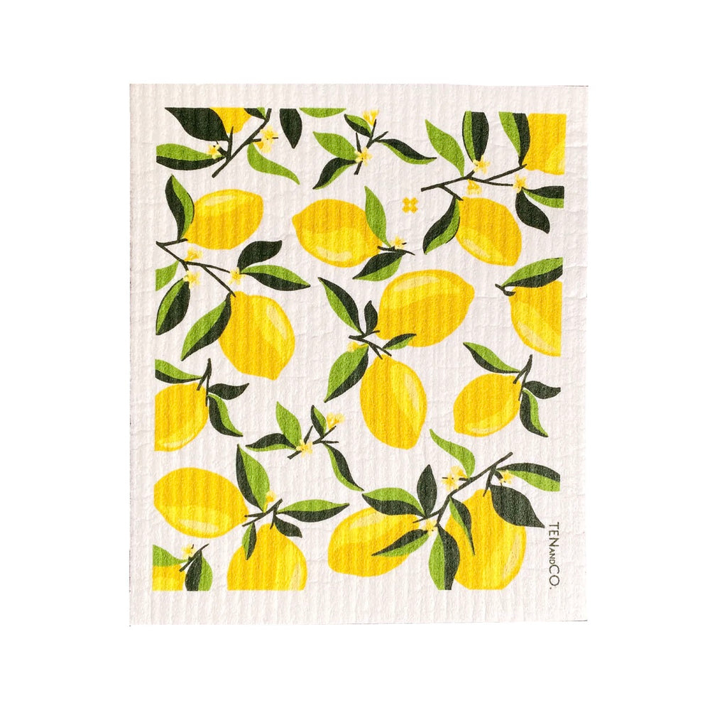 Citrus Lemon Sponge Cloth | Ten and Co.