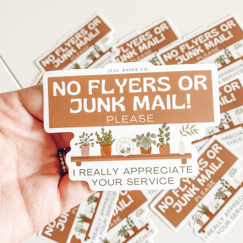 "No Junk Mail" Mailbox Sticker