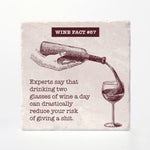 Wine Facts Coasters | Set of 4