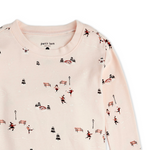 Pond Skating Print on pretty pink PJ Set