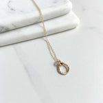 Graceful Tears Pendant Necklace - Gold and Silver