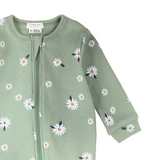 Daisy Print on Sage Green Sleeper