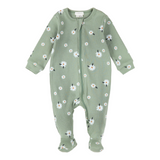 Daisy Print on Sage Green Sleeper