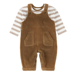 Brown Corduroy Overall Set
