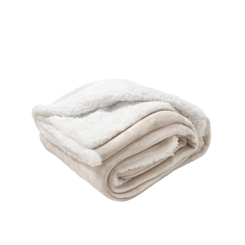 Microplush Sherpa Reverse Throw | Cream