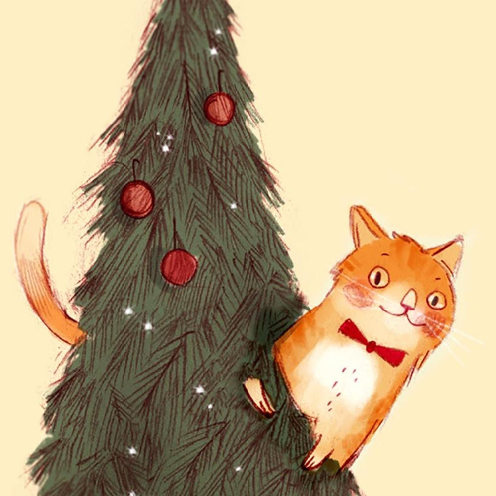 "Explorer Cat" Christmas Card