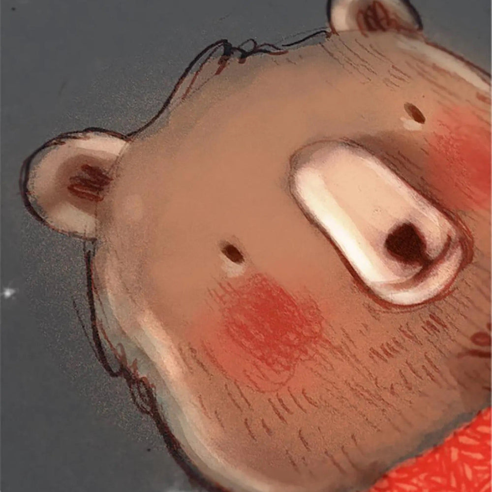 "Bear With Wool Sweater" Christmas Card