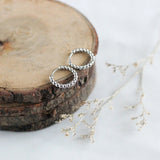 Beaded Huggie Hoop Earrings