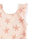 Starfish Print On Rose One-Piece Swimsuit