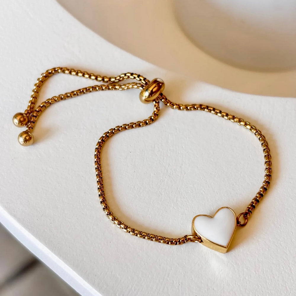 Puffy Heart Bracelet | Stainless Steel