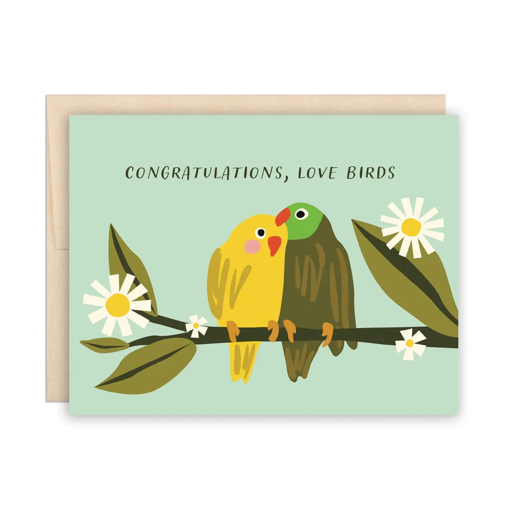Congratulations, Love Birds Greeting Card