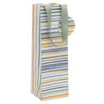 Neutral Stripes Wine Bottle Gift Bag