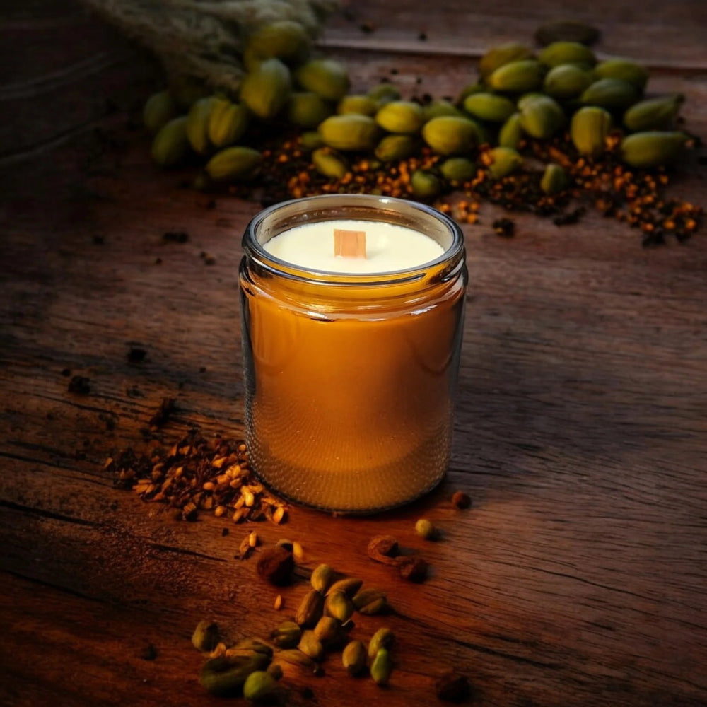 Spicy Cardamom Coconut Soy Candle | Woodwick
