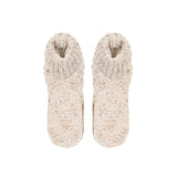 Tweed Chenille Sherpa Lined Slipper Bootie | Tan