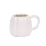 Pumpkin Shaped Mug | White