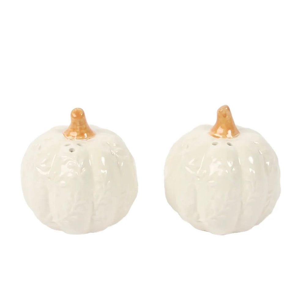 Pumpkin Salt + Pepper Shaker Set | White