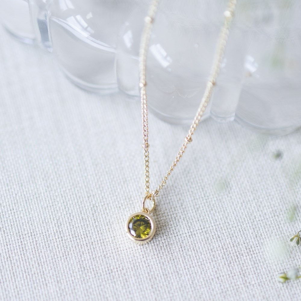 Luster Necklace | Moss Green