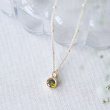 Luster Necklace | Moss Green