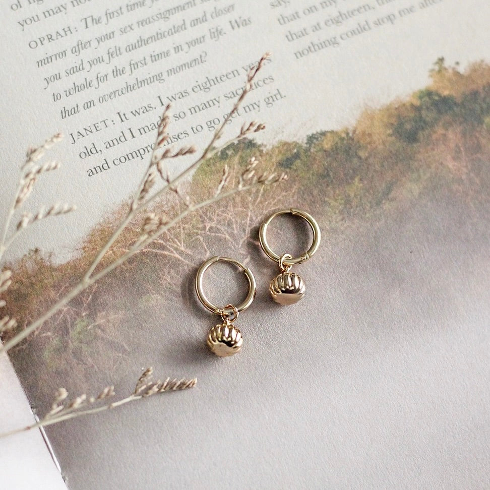 Pumpkin Hoop Earrings