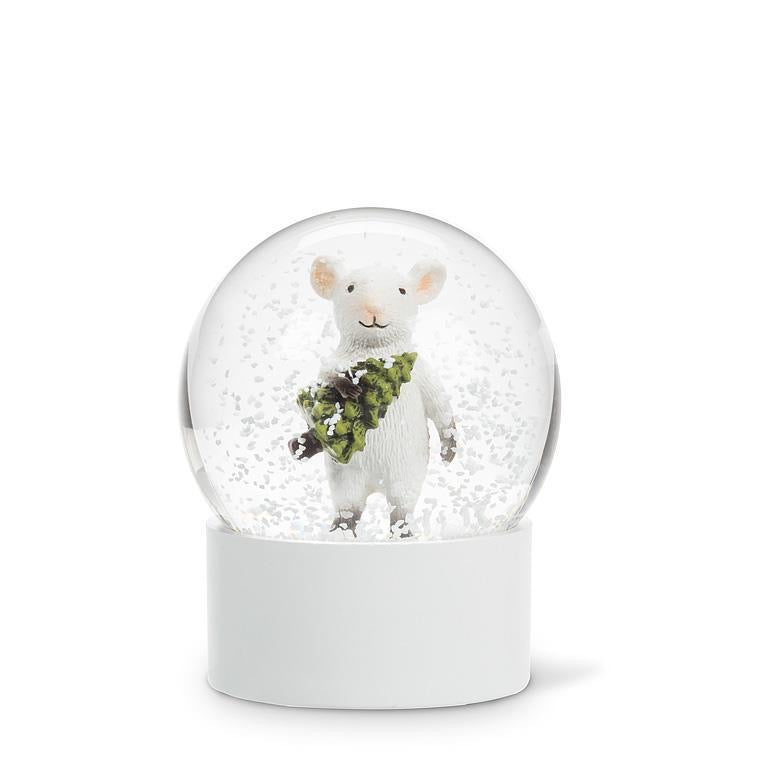 Mouse With Tree Snow Globes