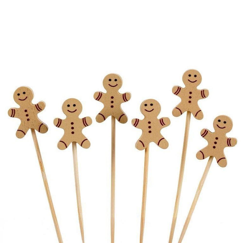 Gingerbread Man Party Picks | 100pcs