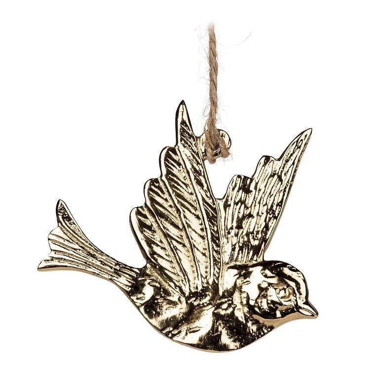 Flat Metal Bird Ornament