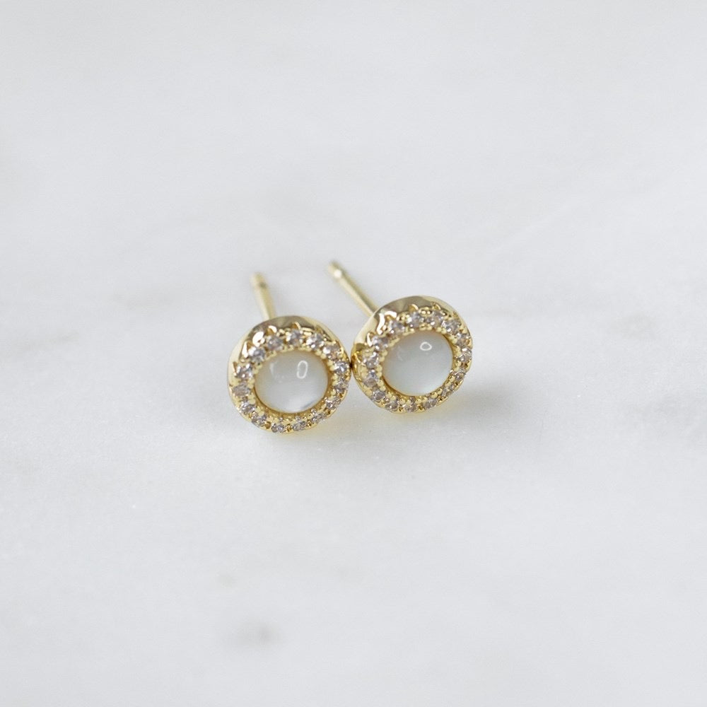 Odette Studs | Mother of Pearl / Clear