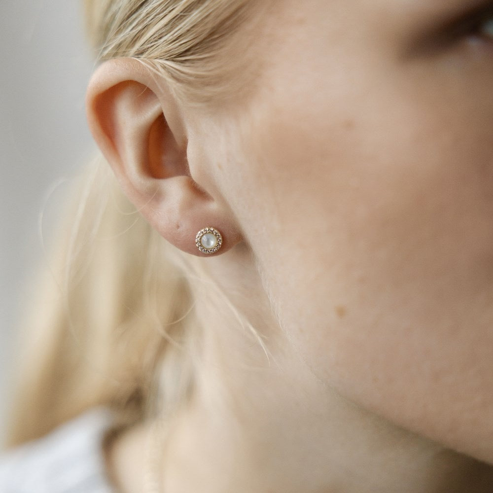 Odette Studs | Mother of Pearl / Clear