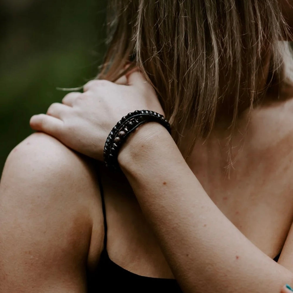 Black Onyx Double Wrap Bracelet
