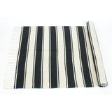 Black + White Stripe Rug