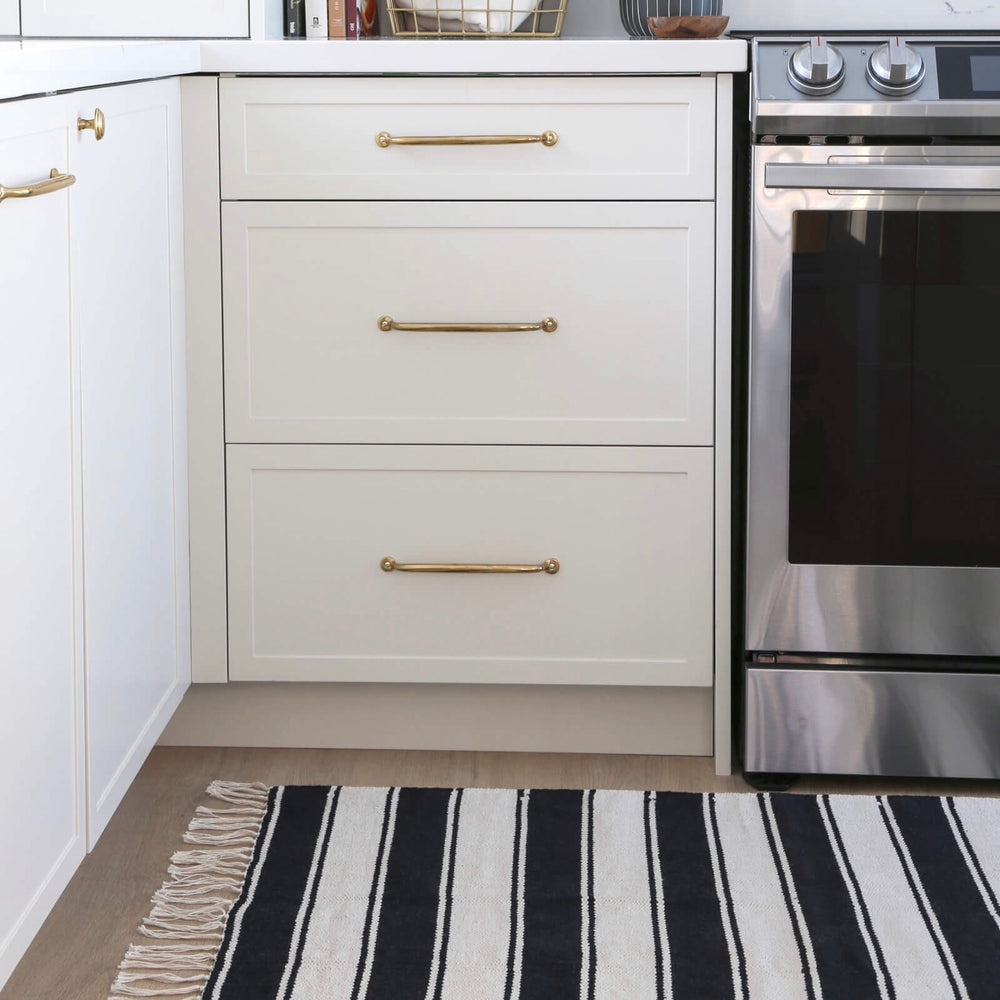Black + White Stripe Rug