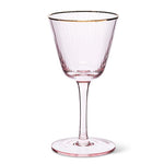 Optic Cocktail Glass with Gold Rim