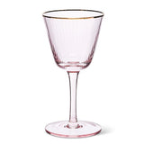 Optic Cocktail Glass with Gold Rim