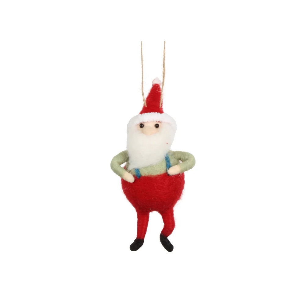 Santa Felted Ornament