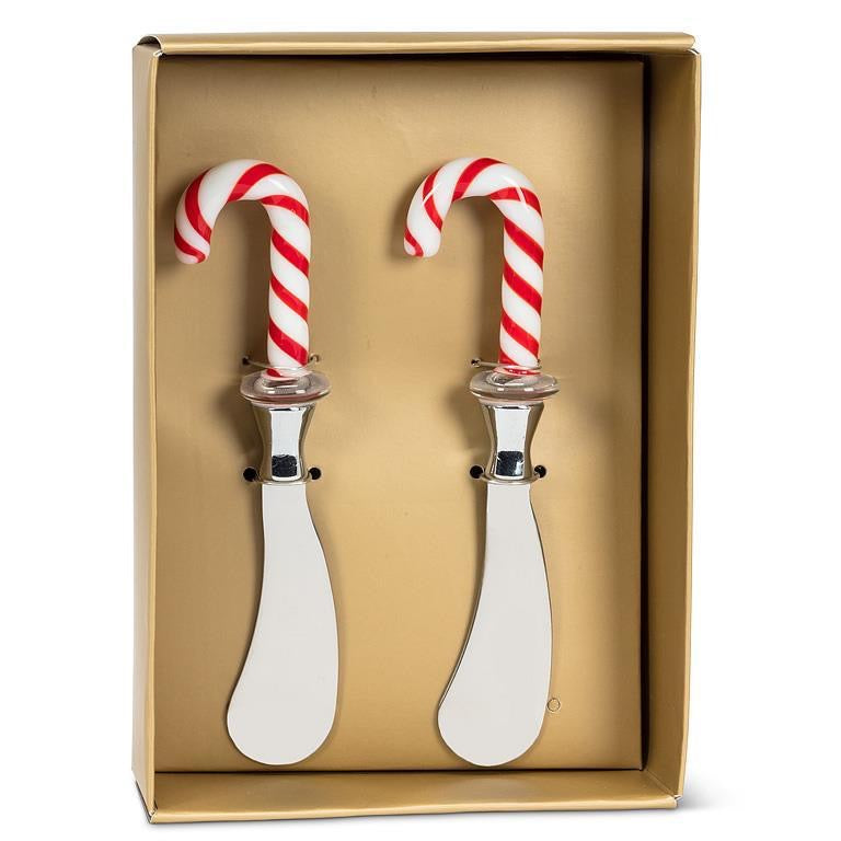 Candy Cane Topped Spreaders | Set of 2