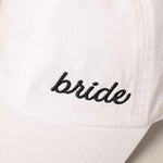 "Bride" Embroidered Cap