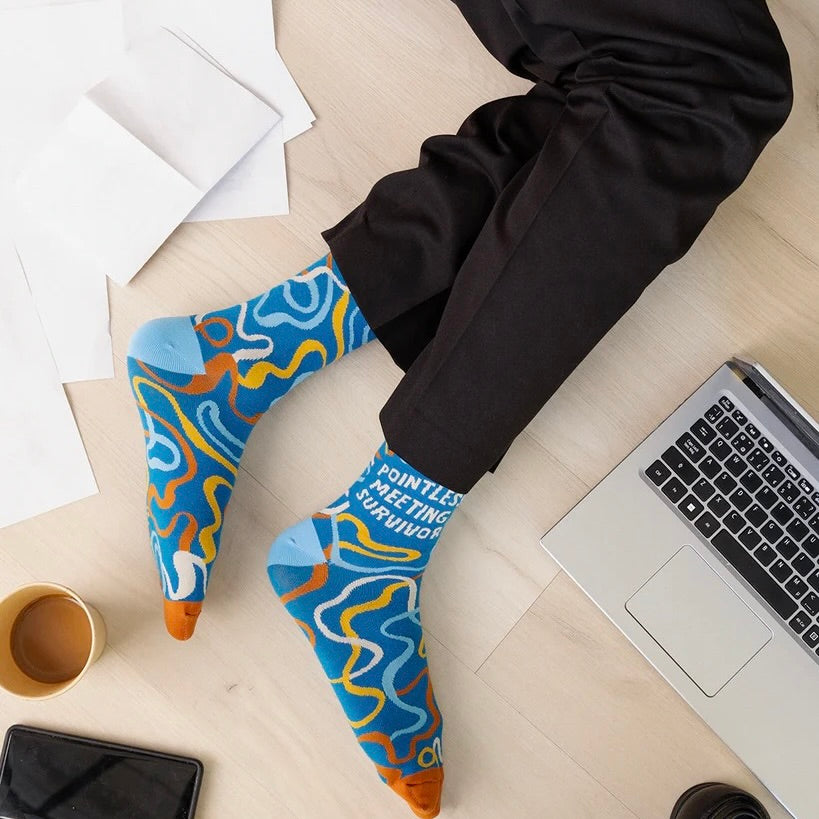 Pointless Meeting Survivor Socks | For Him + Her