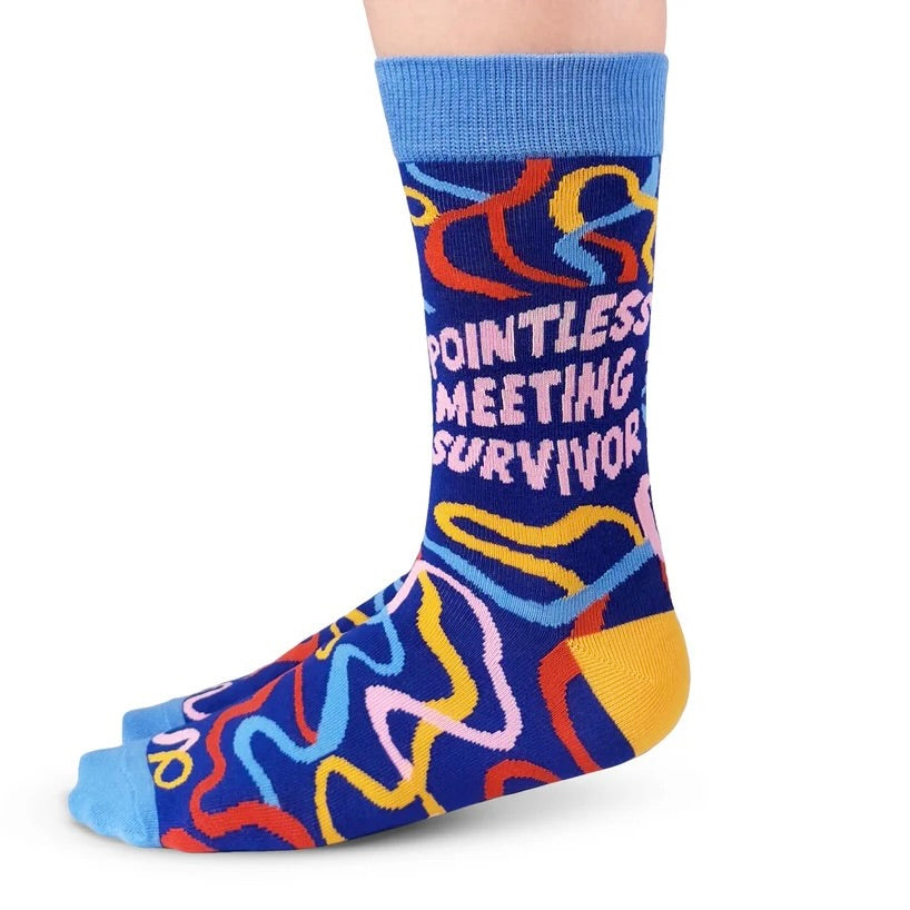 Pointless Meeting Survivor Socks | For Him + Her