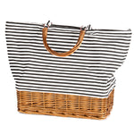 Striped Fabric + Willow Picnic Cooler Bag