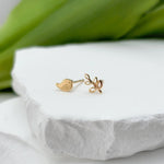Gold Bird and Branch Studs