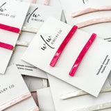 Pretty in Pink Acetate Hair Pins