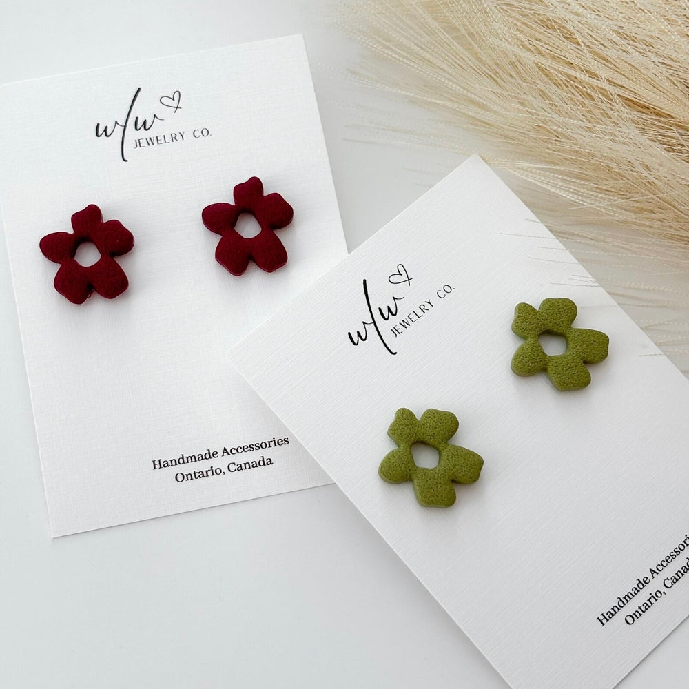Abstract Flower Studs