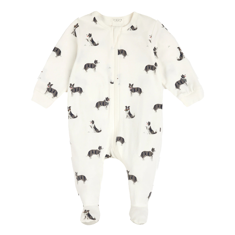 Australian Shepherd Print on Off-White Sleeper