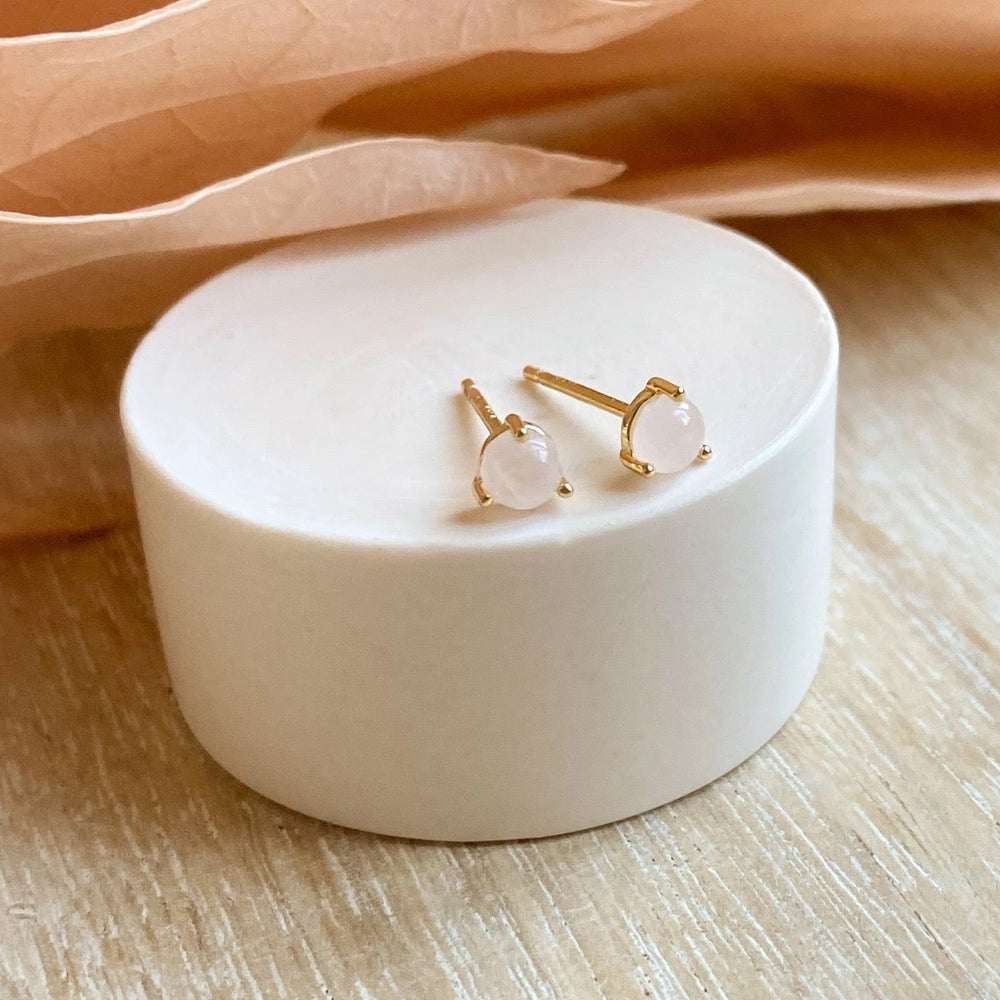 Lou Rose Quartz Studs
