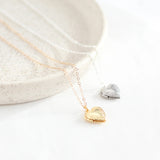 Mini Heart-Shaped Locket + Necklace