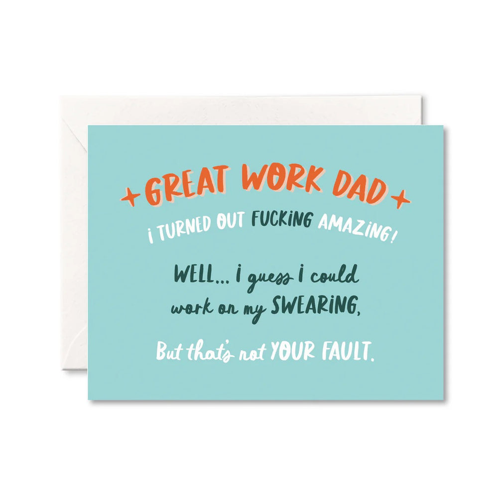 Work on My Swearing Dad Card