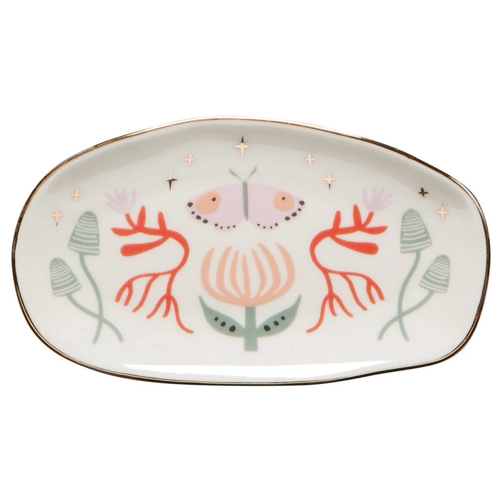 Oval Shaped Ceramic Trinket Tray