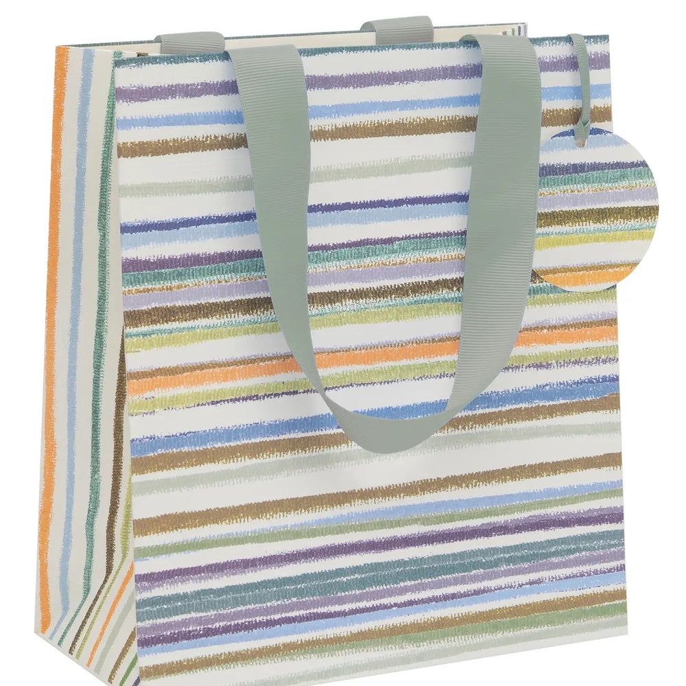 Neutral Stripes Gift Bag